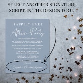 バジェットダスティブルーウェディングレセプション招待状