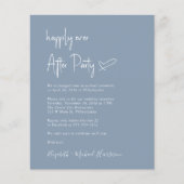 バジェットダスティブルーウェディングレセプション招待状 (正面)