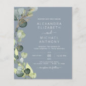 バジェットダスティブルーグリーンリーユーカリ結婚ス (正面)