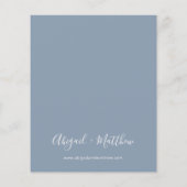 バジェットダスティブルーシンプル結婚式招待状 (裏面)