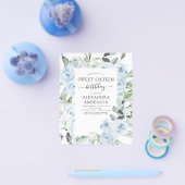 バジェットダスティブルースウィート16誕生日招待状 チラシ (シングル)