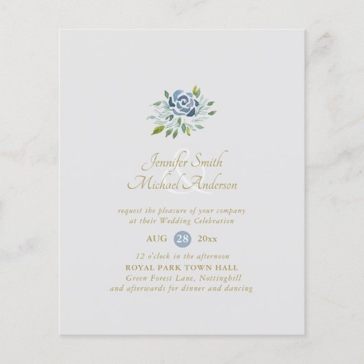 バジェットダスティブルーセージフローラブーケ結婚ーズ (正面)