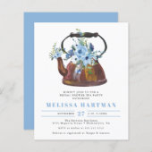 バジェットダスティブルーティーブライダルシャワー招待 (正面/裏面)