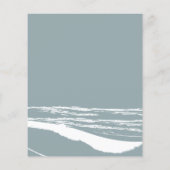 バジェットダスティブルーパームツリー結婚式招待状 (裏面)