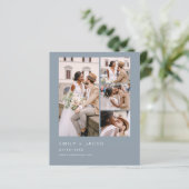 バジェットダスティブルーフォト結婚式招待状 (スタンド正面)