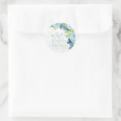 バジェットダスティブルーフラワーズセージ結婚ズ ラウンドシール (バッグ)