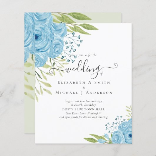 バジェットダスティブルーフラワーズ結婚ライム (正面/裏面)