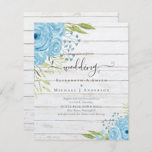 バジェットダスティブルーフラワーズ結婚ライム (正面/裏面)