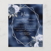 バジェットダスティブルーフローラシルバー結婚ネイビーのメニュー (正面)