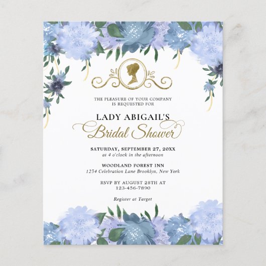 バジェットダスティブルーフローラビクトリアンブライダルシャワー (正面)