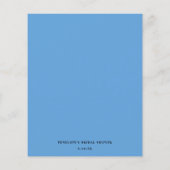 バジェットダスティブルーフローラブライダルシャワー招待状 (裏面)