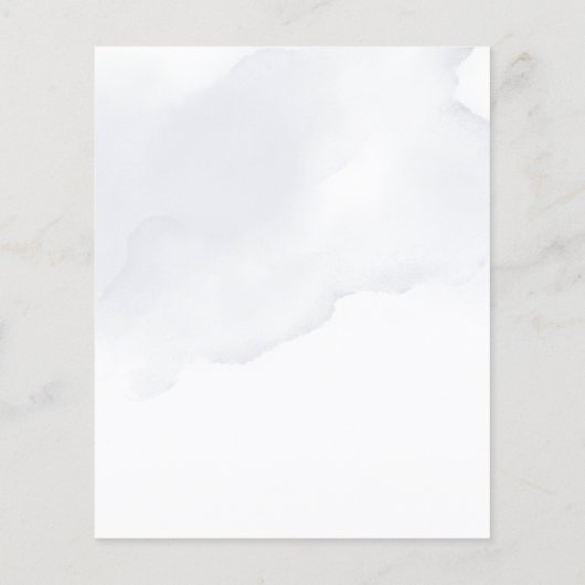 バジェットダスティブルーフローラブライダルシャワー招待状 (裏面)