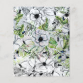 バジェットダスティブルーフローラブライダルシャワー招待状 (裏面)