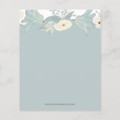 バジェットダスティブルーフローラブライダルシャワー招待 (裏面)