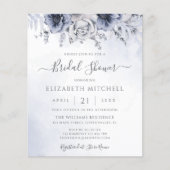 バジェットダスティブルーフローラブライダルシャワー招待 (正面)