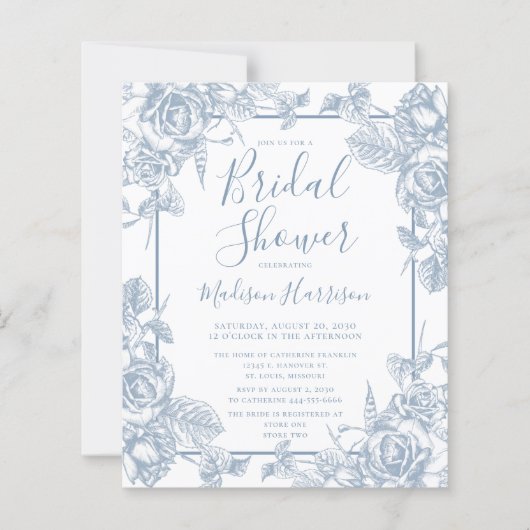 バジェットダスティブルーフローラブライダルシャワー (正面)