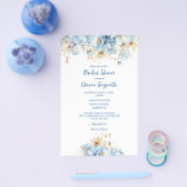 バジェットダスティブルーフローラブライダルシャワー チラシ (シングル)