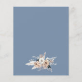 バジェットダスティブルーフローラボホブライダルシャワー招待状 (裏面)