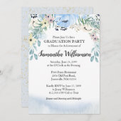 バジェットダスティブルーフローラ卒業パーティー 招待状 (正面/裏面)