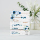 バジェットダスティブルーフローラ結婚式の招待 (スタンド正面)