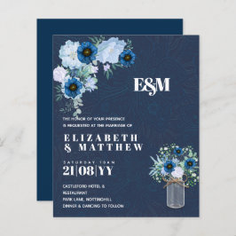 バジェットダスティブルーフローラ結婚式の招待