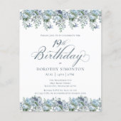 バジェットダスティブルーフローラ19th誕生日招待状 (正面)