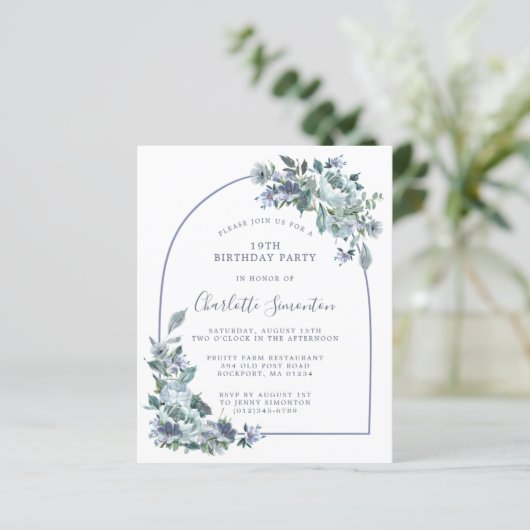 バジェットダスティブルーフローラ19th誕生日招待状 (スタンド正面)