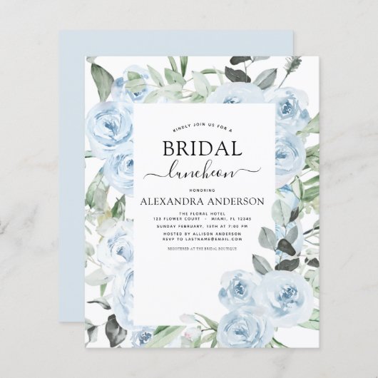 バジェットダスティブルーブライダルシャワールンチョン (正面/裏面)