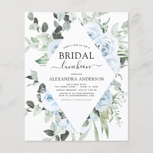 バジェットダスティブルーブライダルシャワールンチョン チラシ (正面)