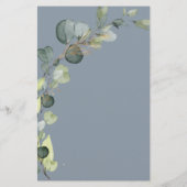 バジェットダスティブルーブライダルシャワー素朴招待状 (裏面)