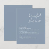 バジェットダスティブルーブライダルモダンシャワーへの招待 (正面/裏面)