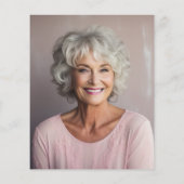 バジェットダスティブルーホワイトフローラメモリアル招待状 (裏面)