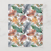 バジェットダスティブルーマッシュルーム結婚式招待状 (裏面)