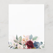 バジェットダスティブルーユーカリ結婚式招待状 (裏面)