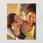 バジェットダスティブルーライツフォト結婚式招待状 (裏面)