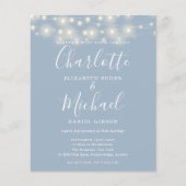 バジェットダスティブルーライツフォト結婚式招待状 (正面)