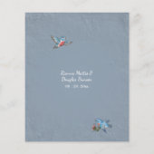 バジェットダスティブルーワイルドフラワーバードパステル結婚ズ (裏面)