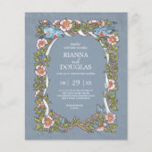 バジェットダスティブルーワイルドフラワーバードパステル結婚ズ (正面)