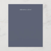 バジェットダスティブルー秋フローラ結婚式の招待 (裏面)