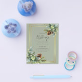 バジェットダスティブルー結婚のユーカリの緑 チラシ (シングル)