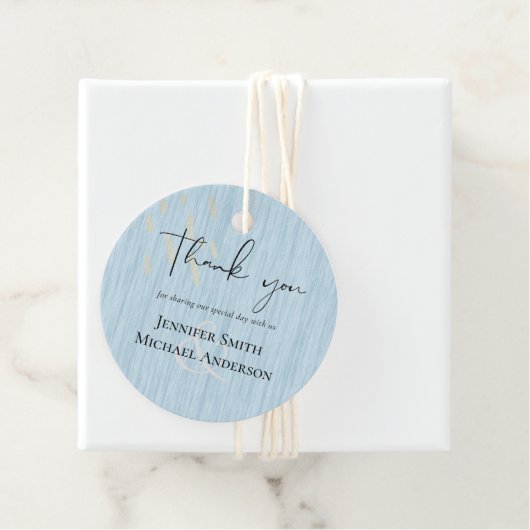 バジェットダスティブルー結婚金ゴールドのスクリプト フェイバータグ (インサイチュ)