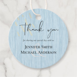 バジェットダスティブルー結婚金ゴールドのスクリプト フェイバータグ