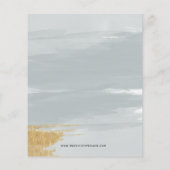 バジェットダスティブルー金ゴールドブライダルシャワー招待 (裏面)