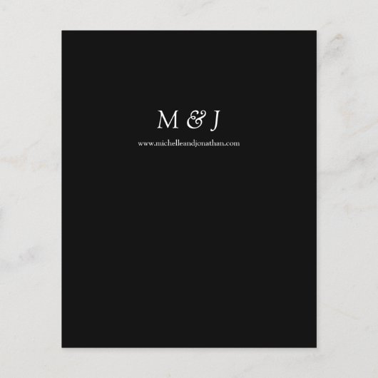 バジェットダスティブルー&ウィーフローラブラック結婚ズフライヤー チラシ (裏面)