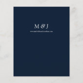 バジェットダスティブルー&ホイーフローラネイビー結婚ズフライヤー チラシ (裏面)