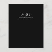 バジェットダスティブルー&ホワイトオンブラックフローラ結婚ズ (裏面)