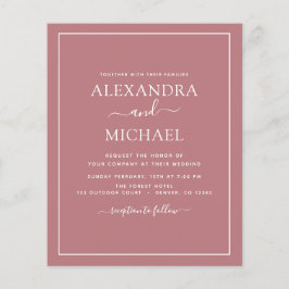 バジェットダスティ結婚バラのモダンタイポグラフィフライヤー チラシ