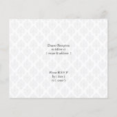 バジェットダマスクブラックレッド結婚式招待状 (裏面)