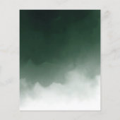 バジェットダークグリーンウォーター結婚式招待状 (裏面)