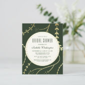 バジェットダークグリーン&金ゴールドリーフブライダルシャワー (スタンド正面)